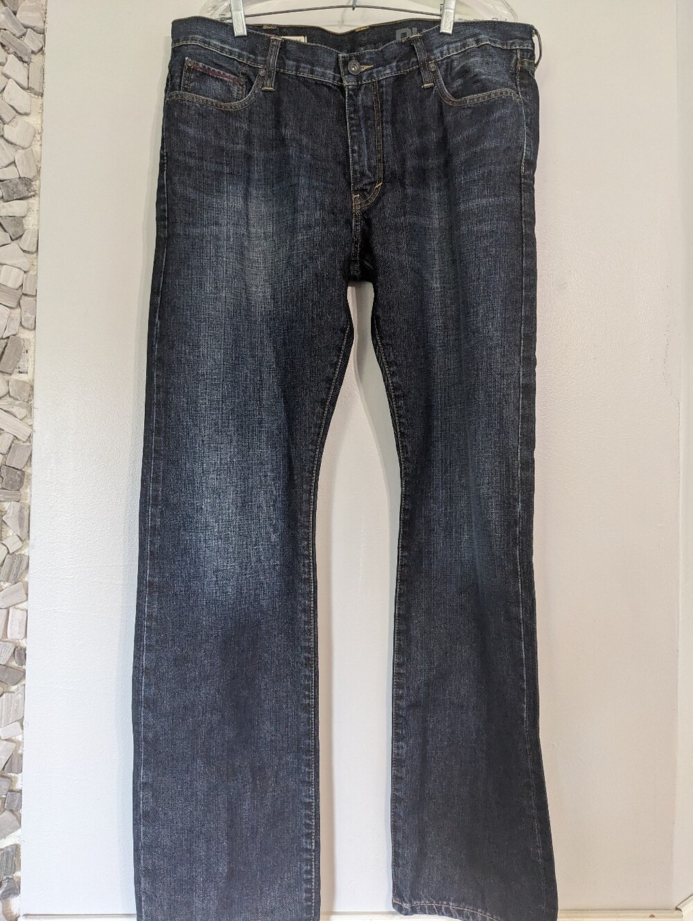 DH3 Jake II Jeans Mens 38"X 35" Selvage Denim Dark Wash Straight Leg Relaxed Fit